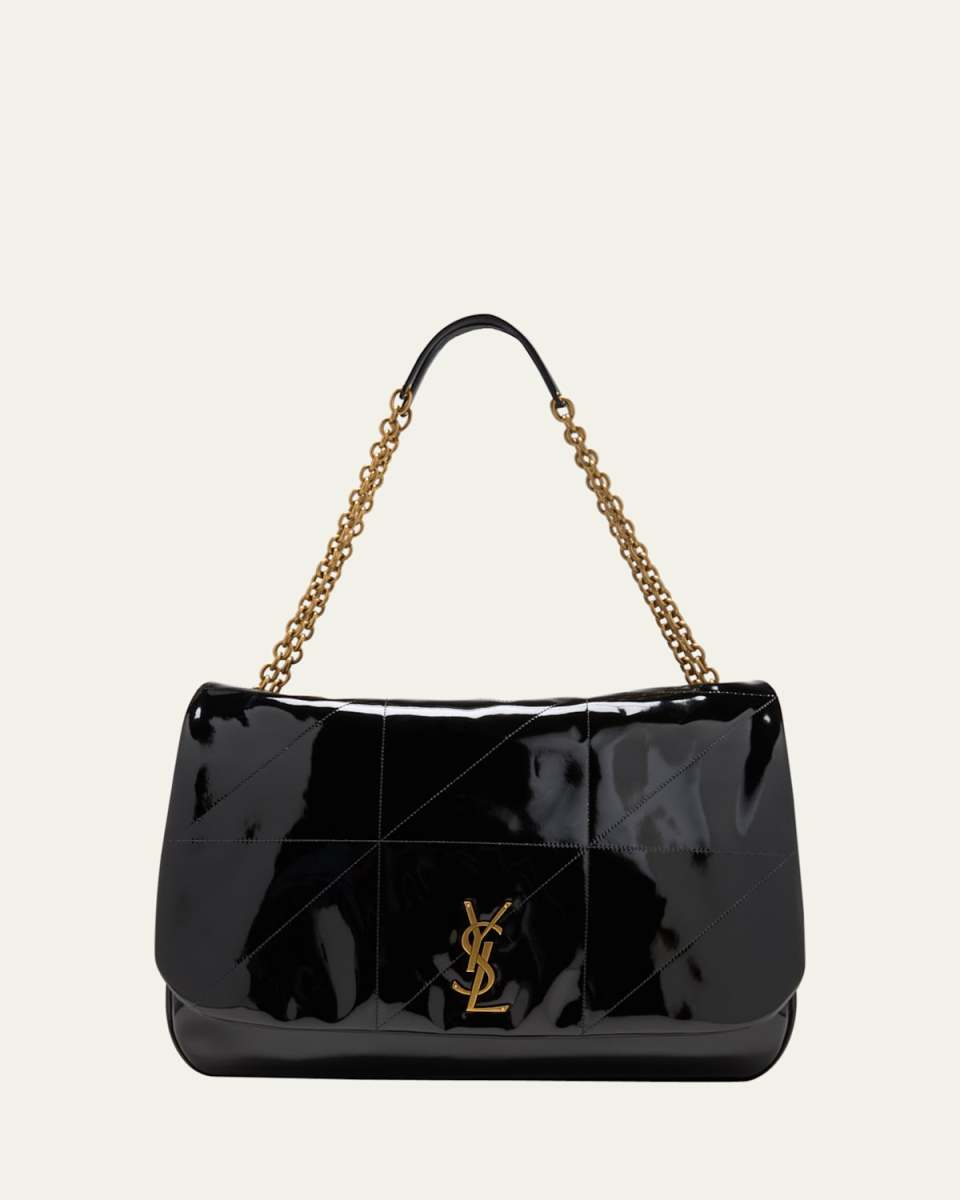 Jamie Maxi YSL Patent Patchwork Shoulder Bag